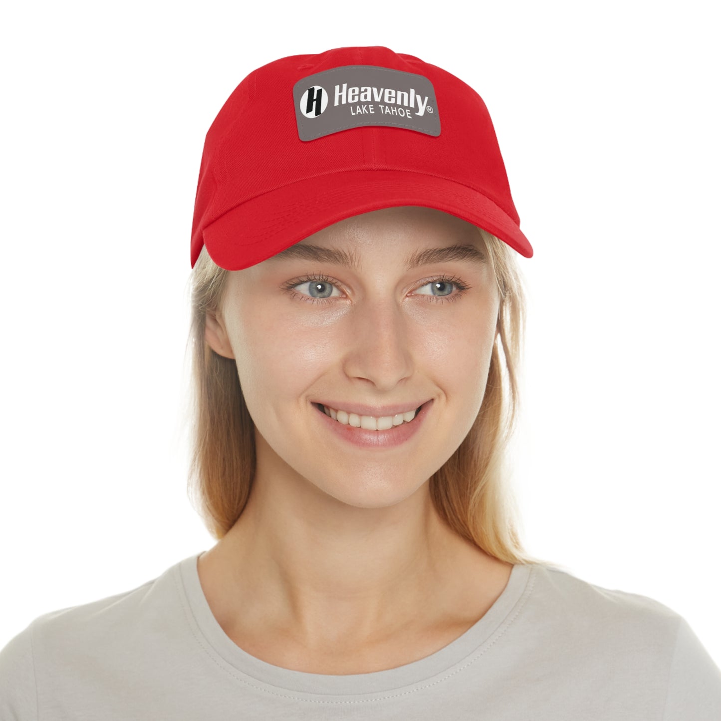 Heavenly Lake Tahoe Dad Hat with Leather Patch - Stylish Casual Cap for Outdoor Adventures