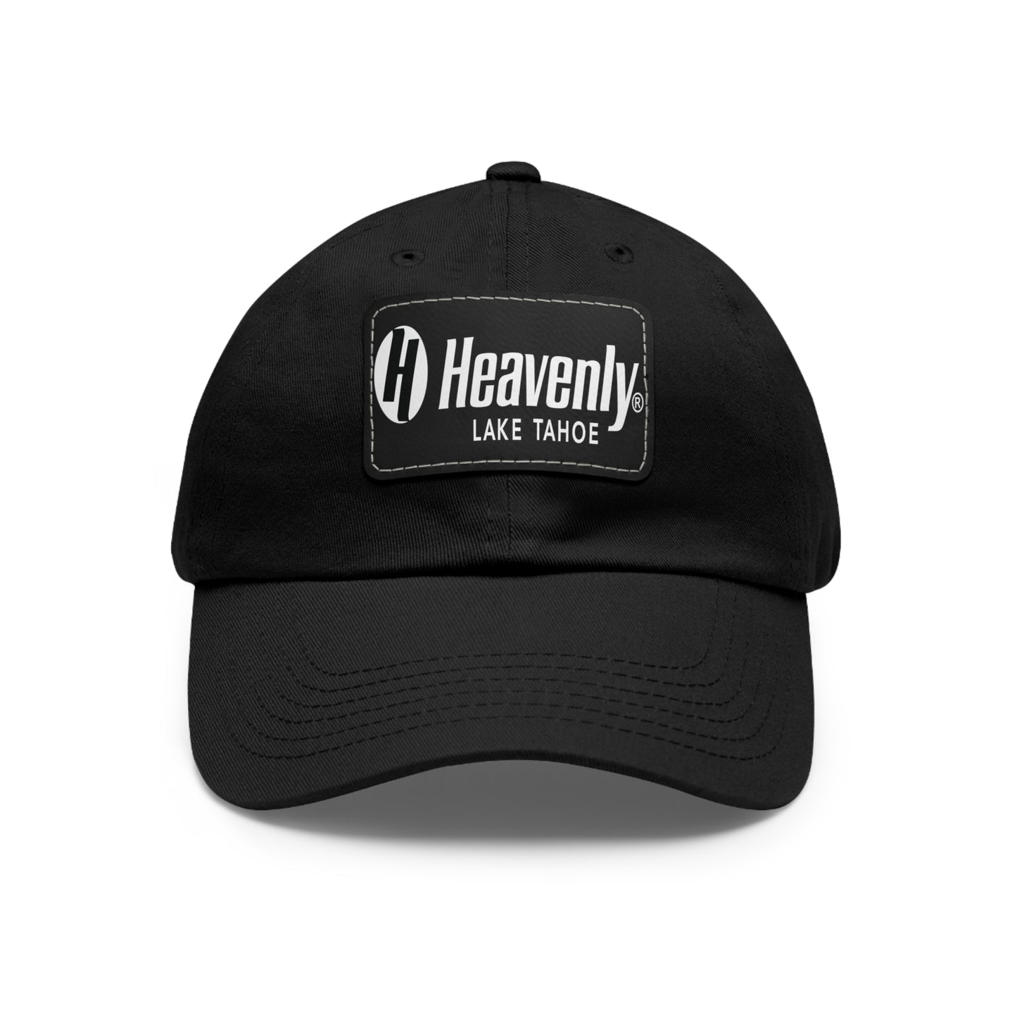 Heavenly Lake Tahoe Dad Hat with Leather Patch - Stylish Casual Cap for Outdoor Adventures
