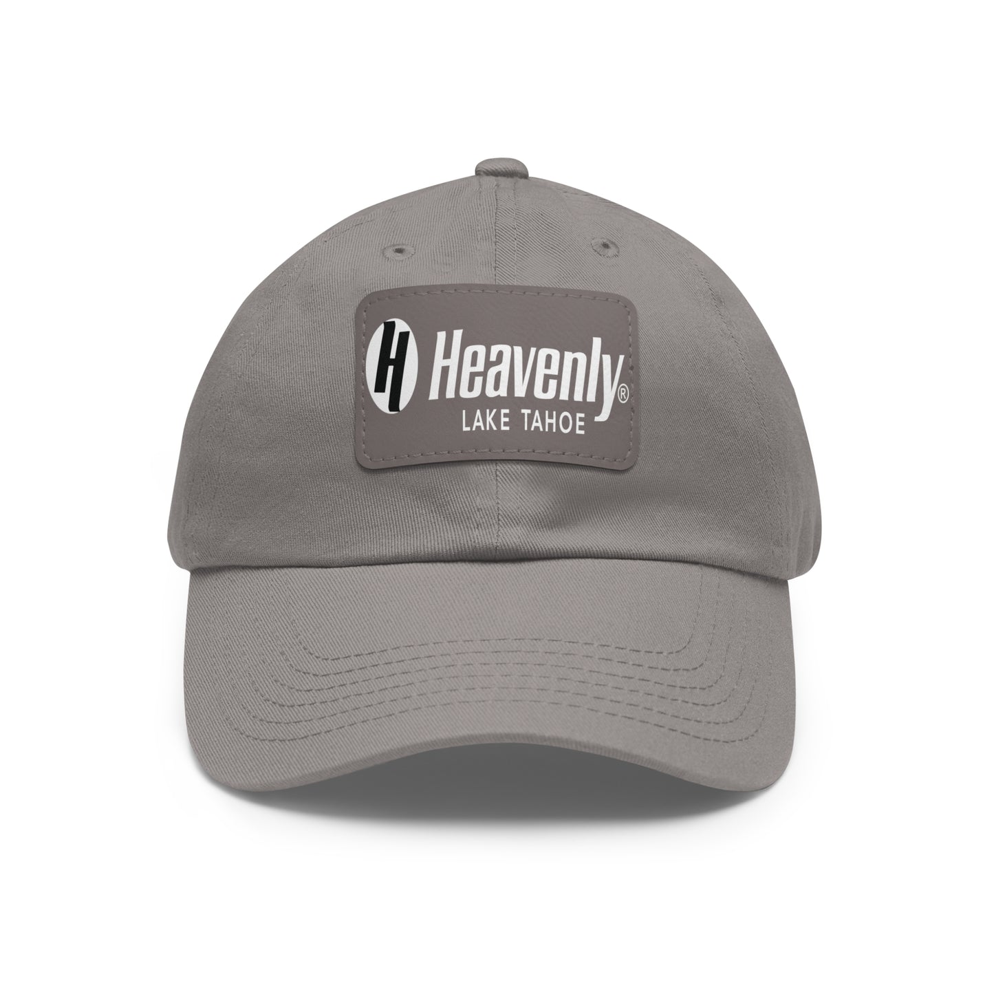 Heavenly Lake Tahoe Dad Hat with Leather Patch - Stylish Casual Cap for Outdoor Adventures