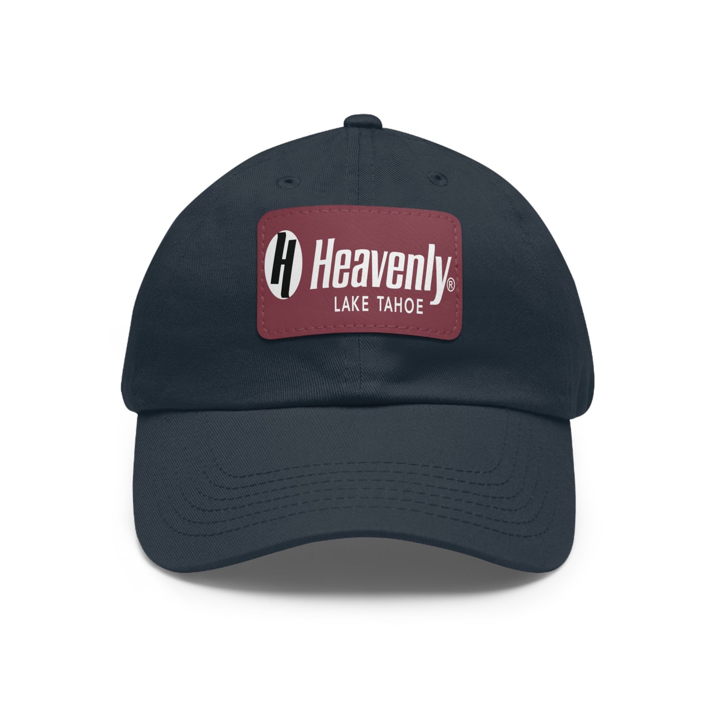 Heavenly Lake Tahoe Dad Hat with Leather Patch - Stylish Casual Cap for Outdoor Adventures