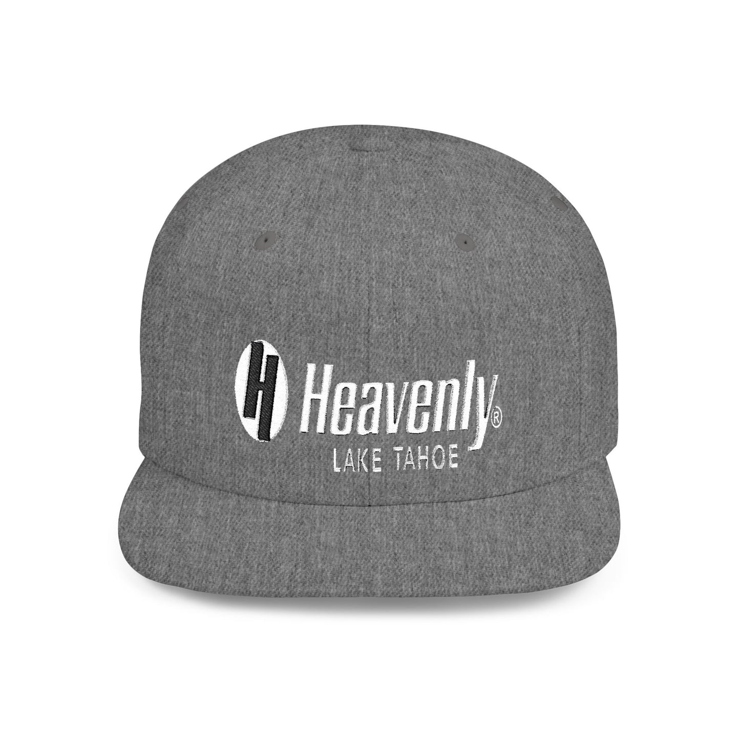 Heavenly Lake Tahoe Flat Bill Snapback - Stylish Cap for Outdoor Adventures