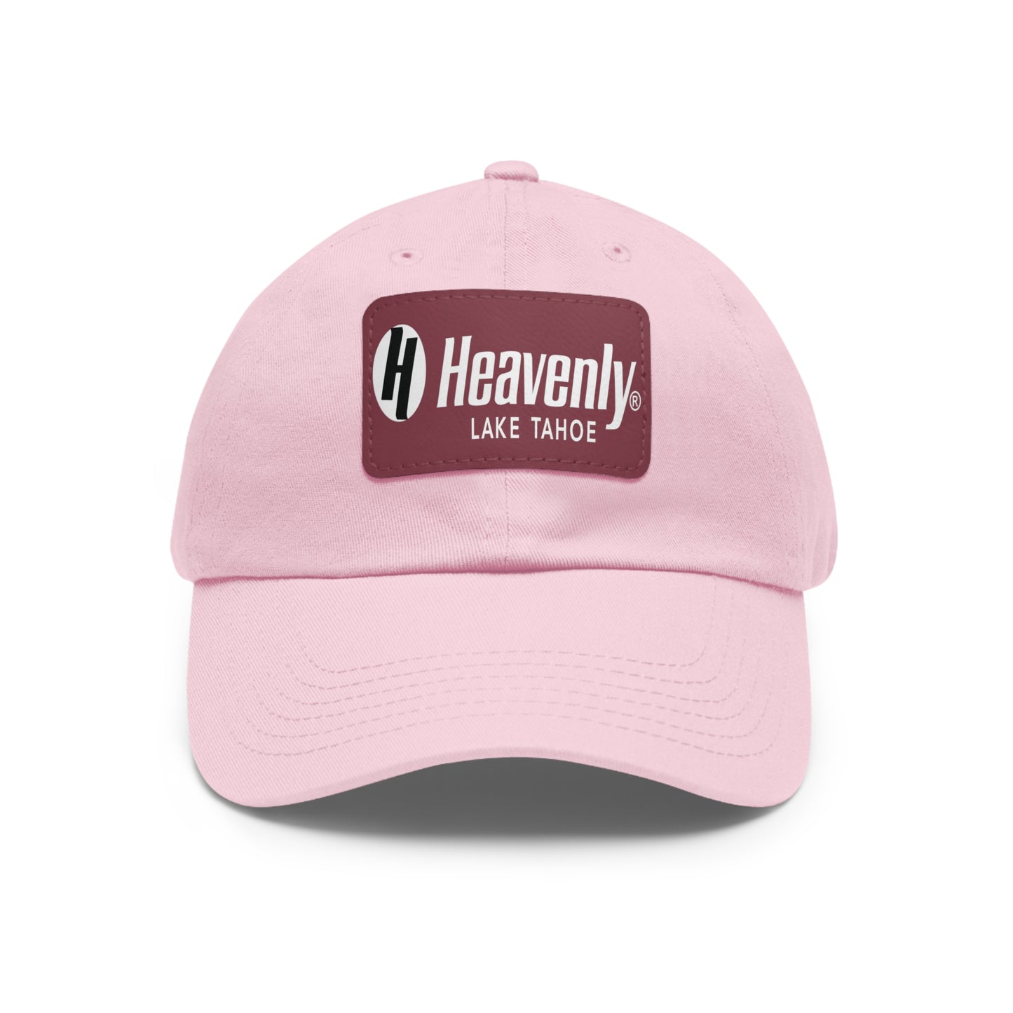 Heavenly Lake Tahoe Dad Hat with Leather Patch - Stylish Casual Cap for Outdoor Adventures