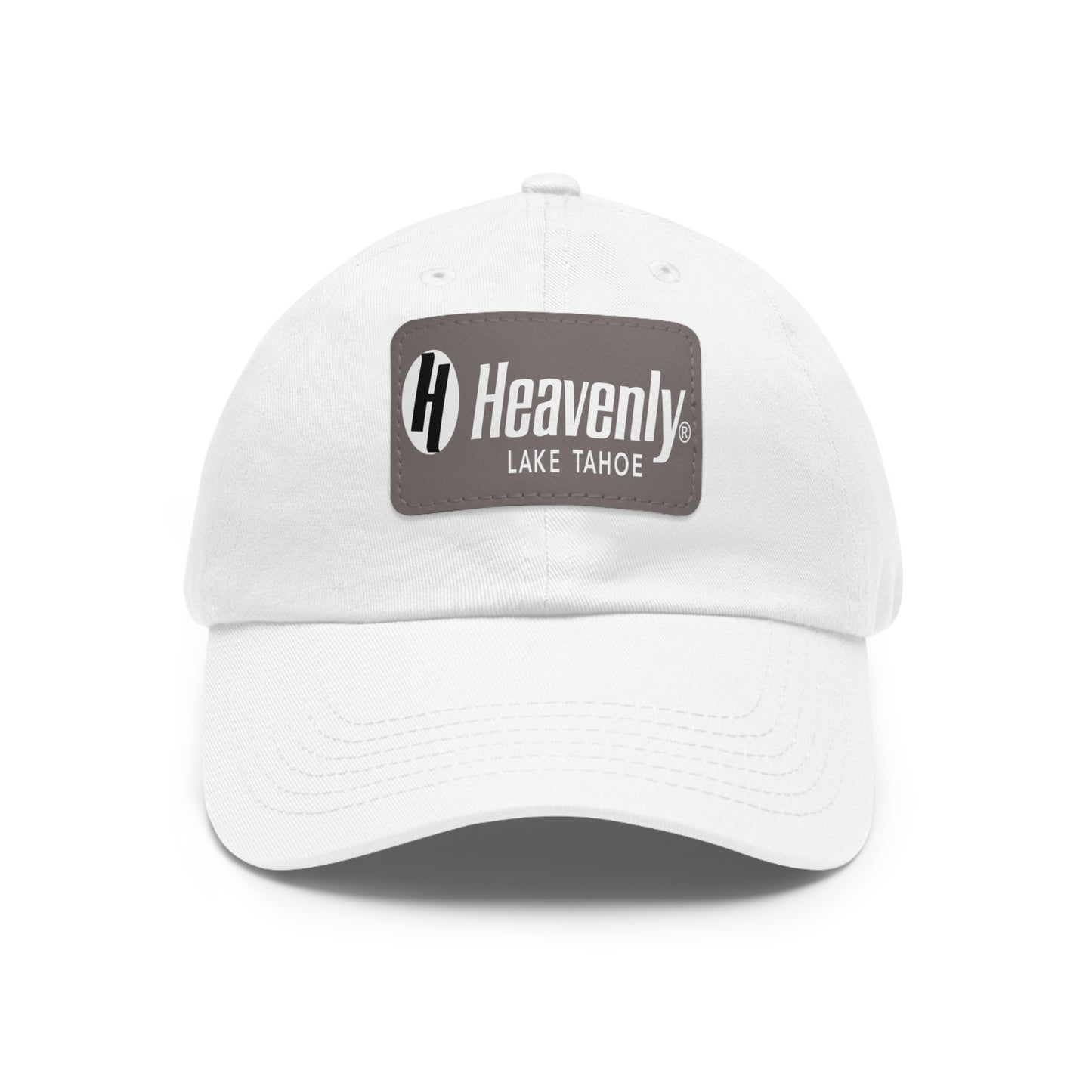 Heavenly Lake Tahoe Dad Hat with Leather Patch - Stylish Casual Cap for Outdoor Adventures