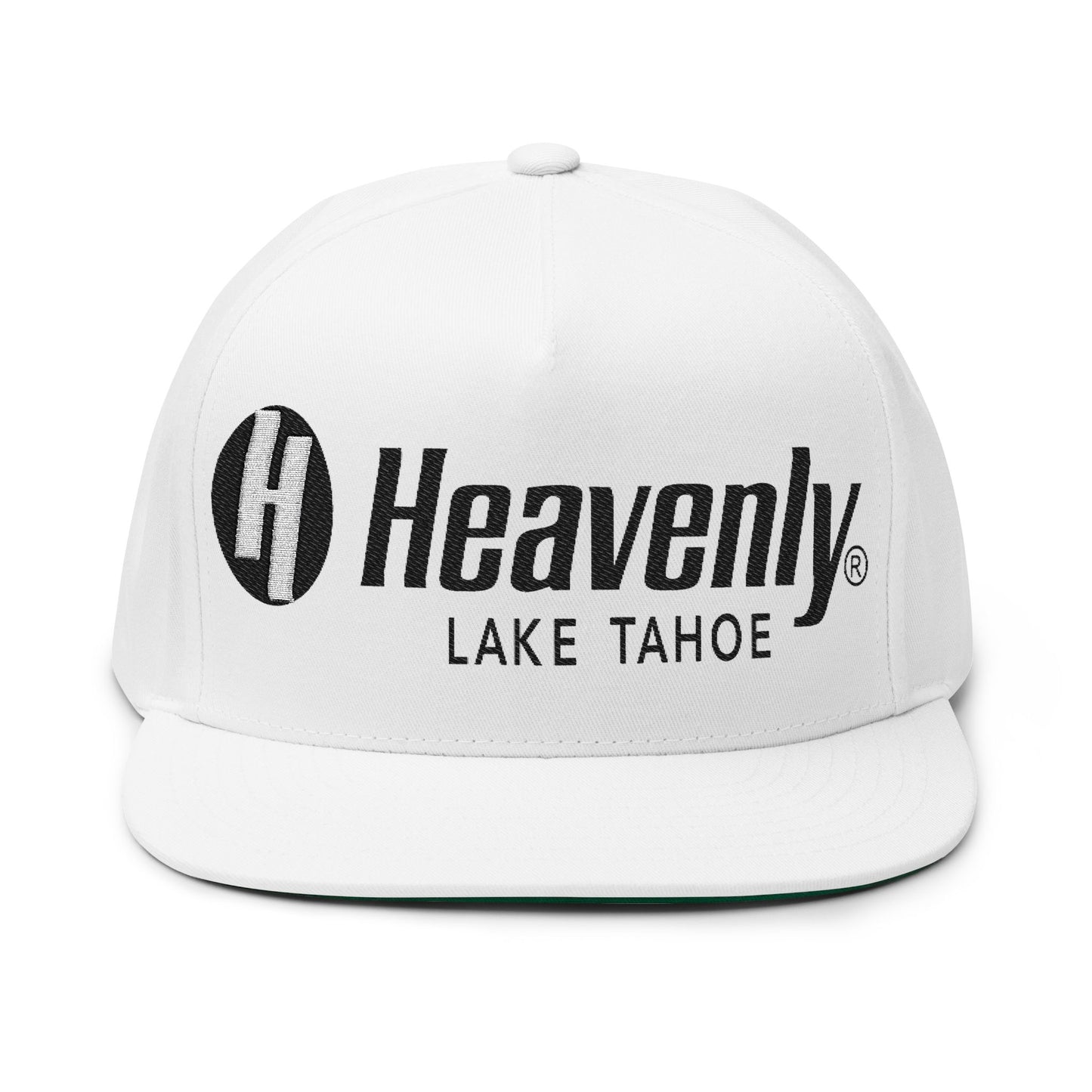 Heavenly Lake Tahoe Flat Bill Cap - Stylish Embroidered Snapback for Outdoor Adventures