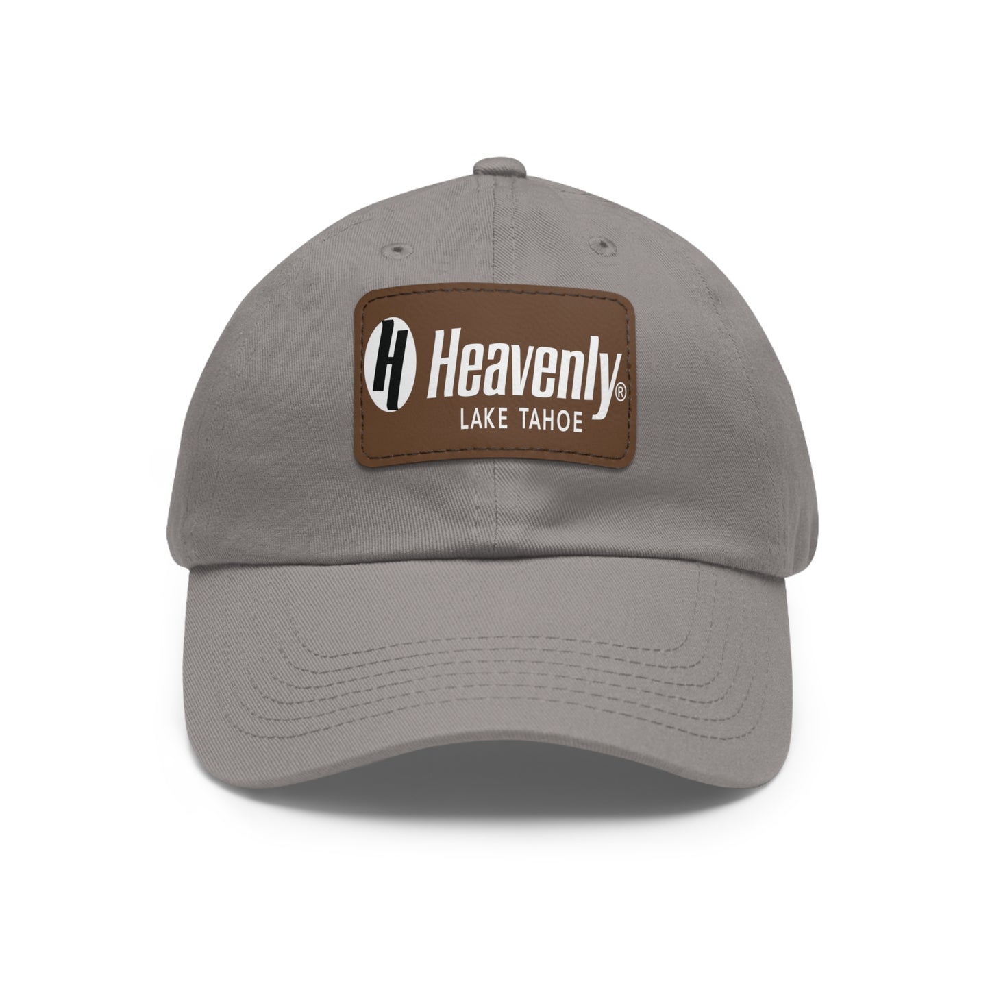 Heavenly Lake Tahoe Dad Hat with Leather Patch - Stylish Casual Cap for Outdoor Adventures