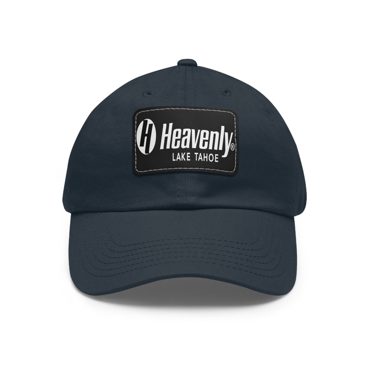 Heavenly Lake Tahoe Dad Hat with Leather Patch - Stylish Casual Cap for Outdoor Adventures
