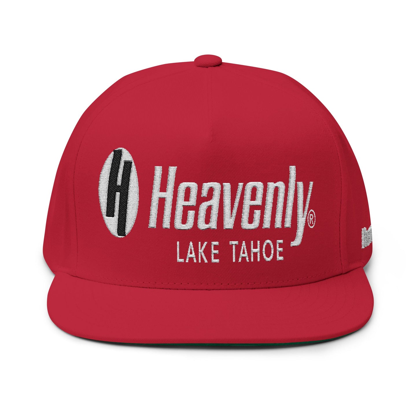 Heavenly Lake Tahoe Embroidered Flat Bill Cap - Stylish Outdoor Hat