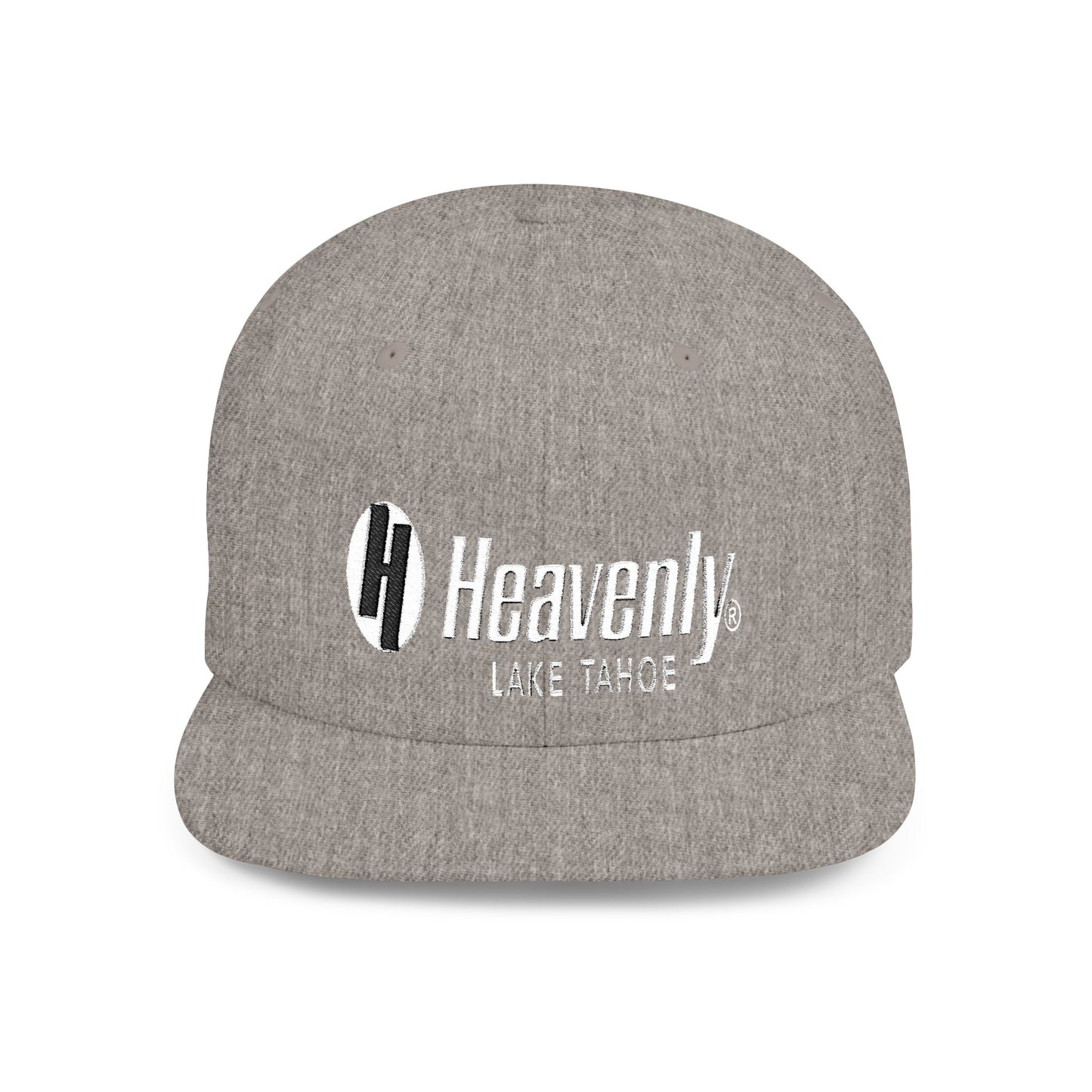 Heavenly Lake Tahoe Flat Bill Snapback - Stylish Cap for Outdoor Adventures