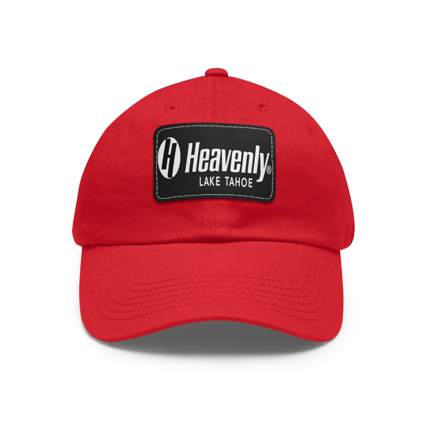 Heavenly Lake Tahoe Dad Hat with Leather Patch - Stylish Casual Cap for Outdoor Adventures