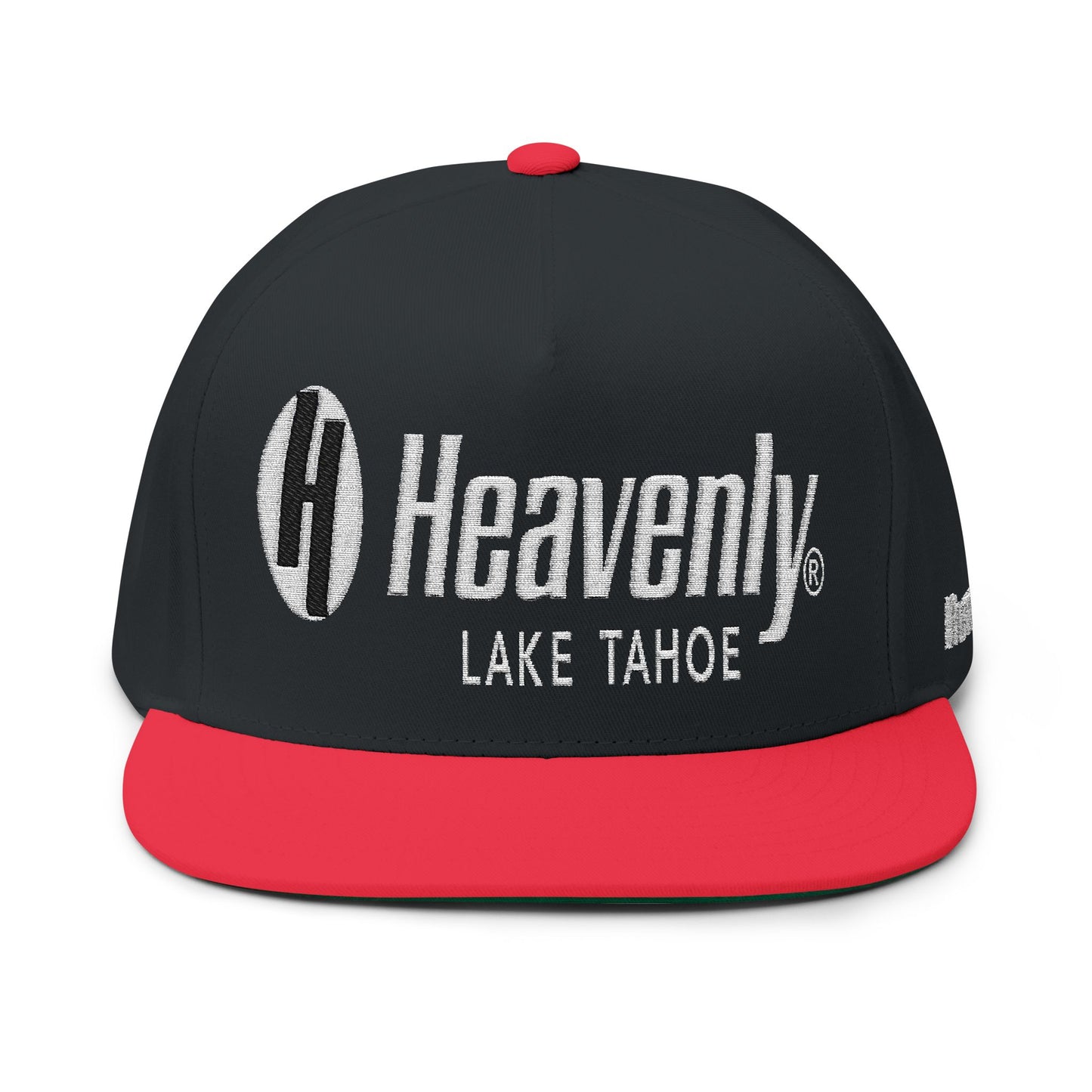 Heavenly Lake Tahoe Embroidered Flat Bill Cap - Stylish Outdoor Hat