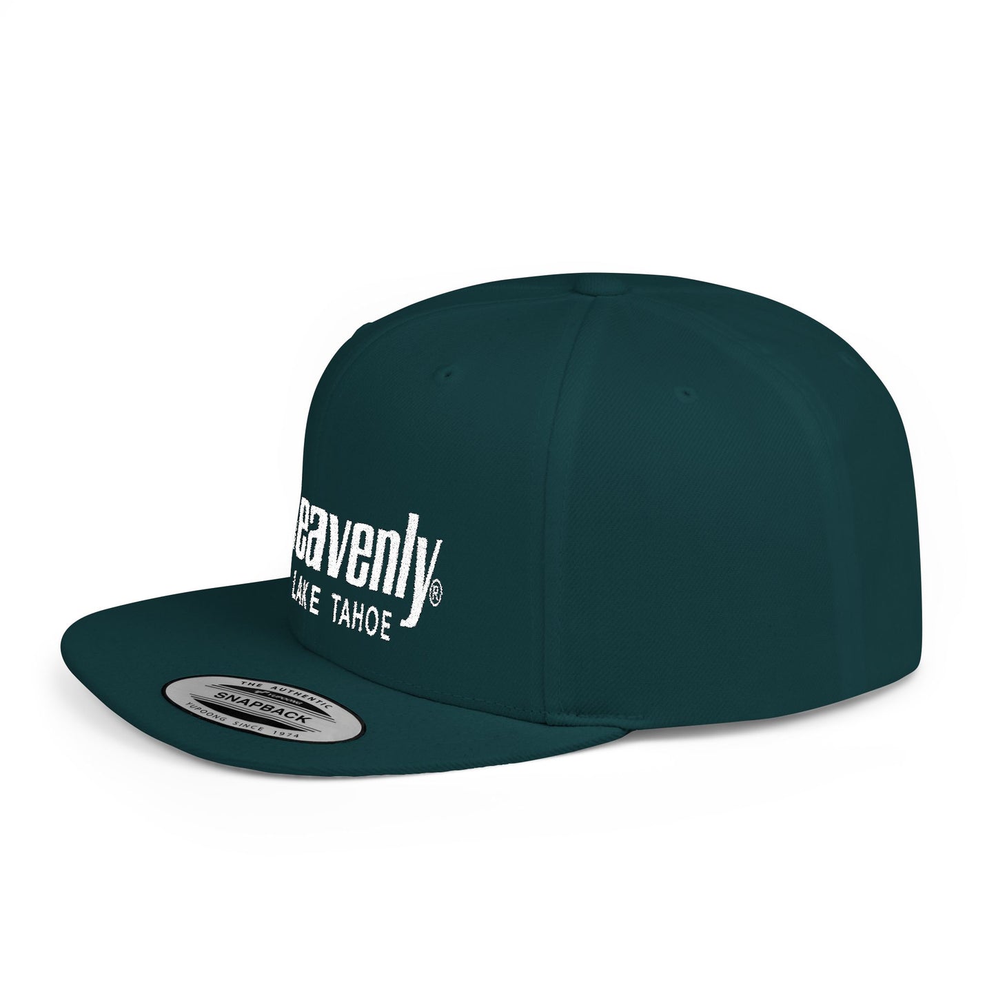 Heavenly Lake Tahoe Flat Bill Snapback - Stylish Cap for Outdoor Adventures
