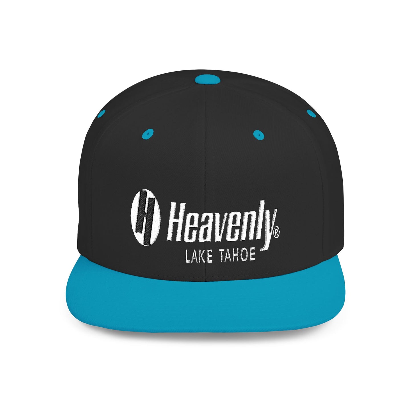 Heavenly Lake Tahoe Flat Bill Snapback - Stylish Cap for Outdoor Adventures