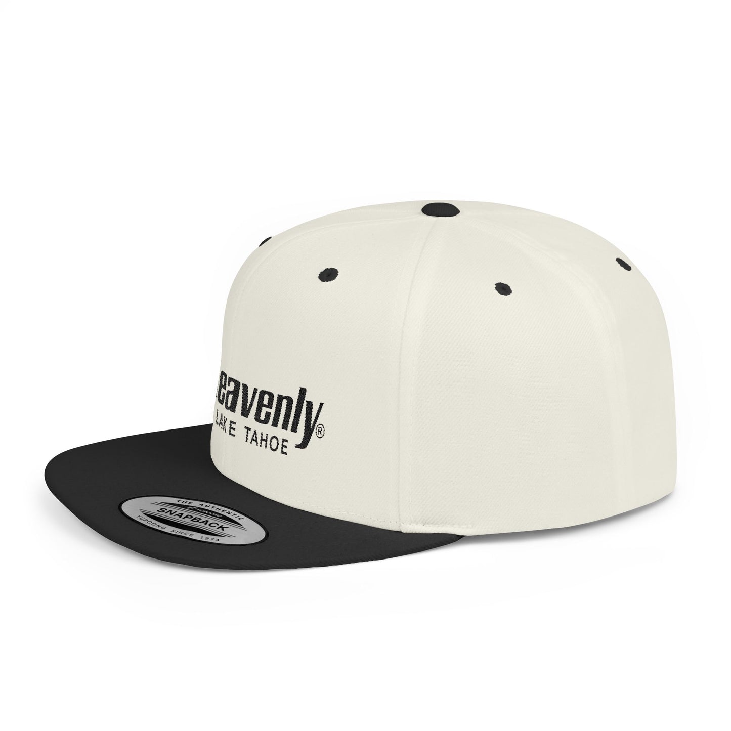 Heavenly Lake Tahoe Flat Bill Snapback Cap - Stylish Outdoor Headwear