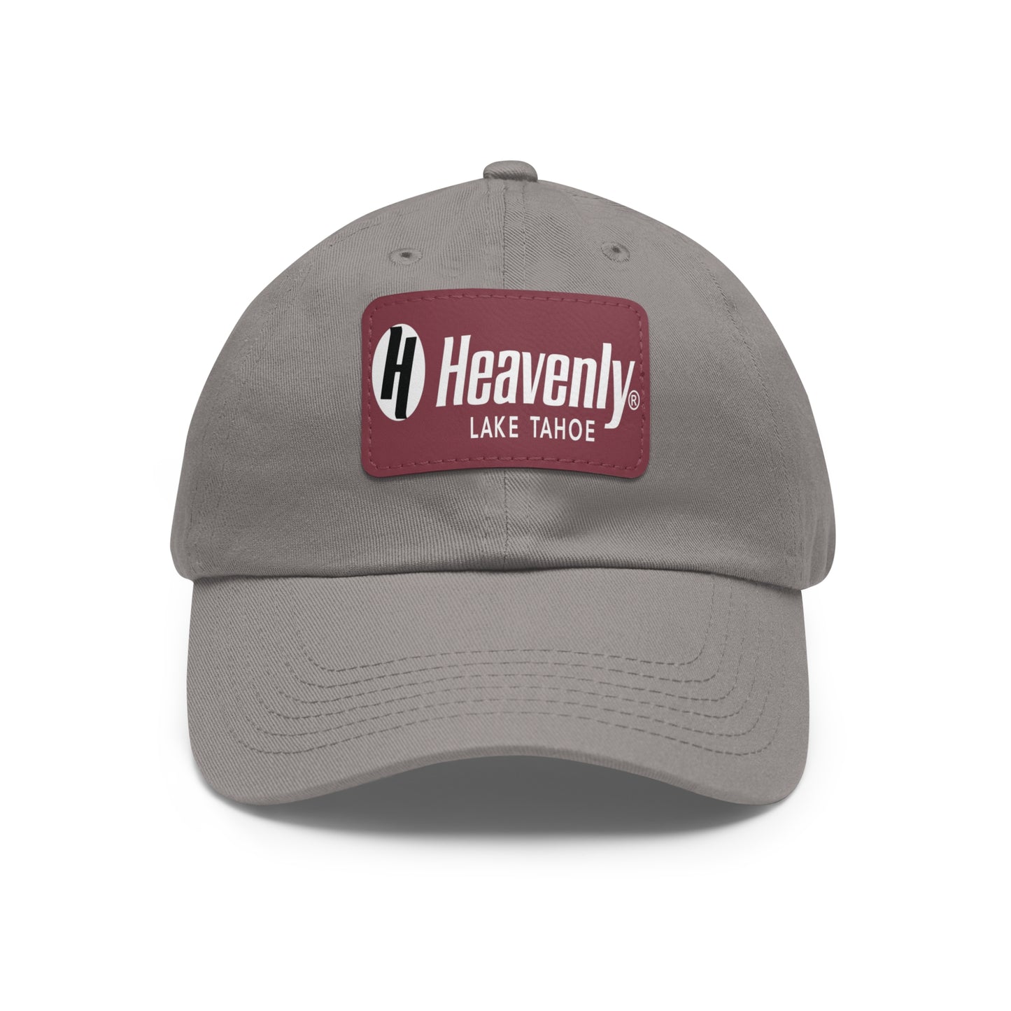 Heavenly Lake Tahoe Dad Hat with Leather Patch - Stylish Casual Cap for Outdoor Adventures