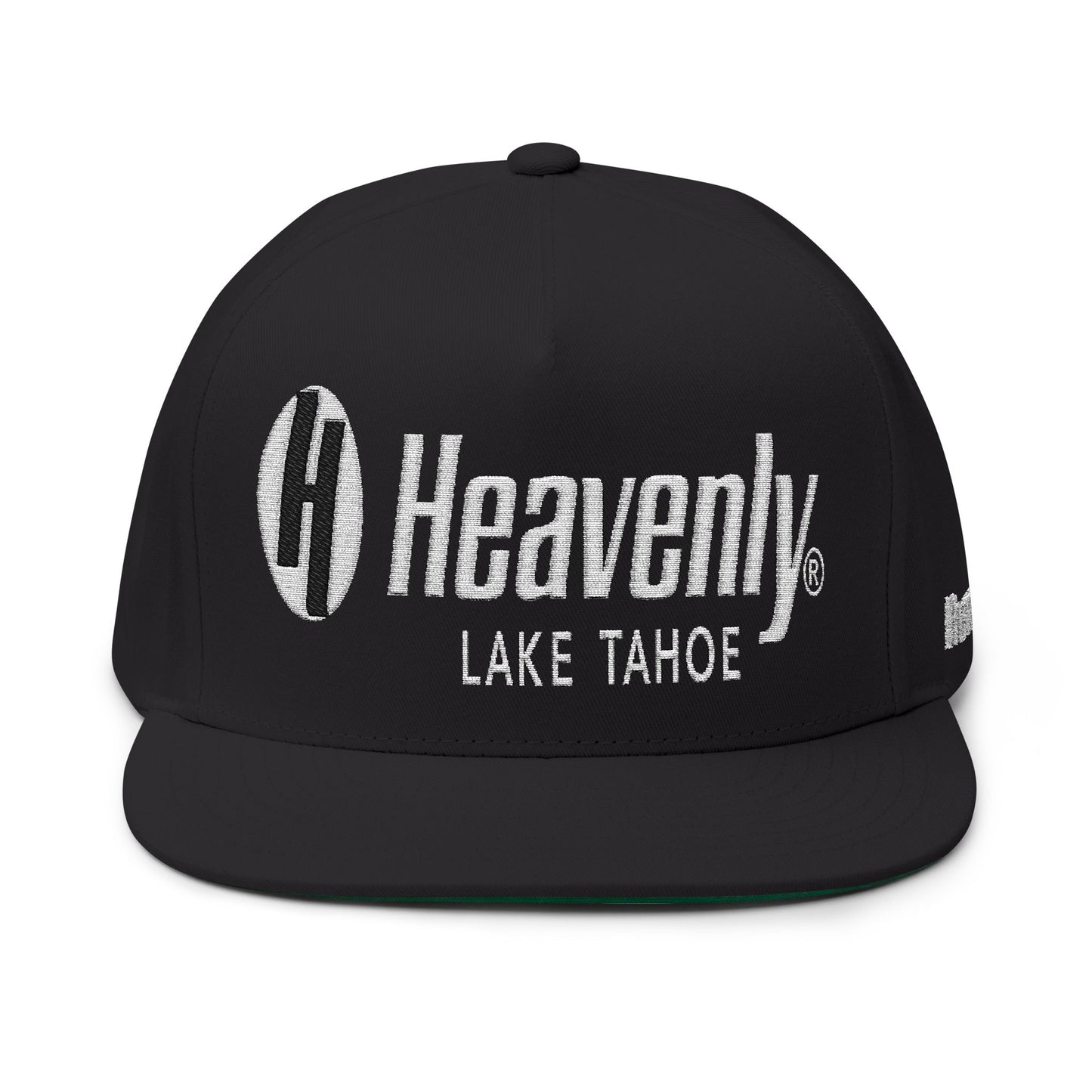 Heavenly Lake Tahoe Embroidered Flat Bill Cap - Stylish Outdoor Hat