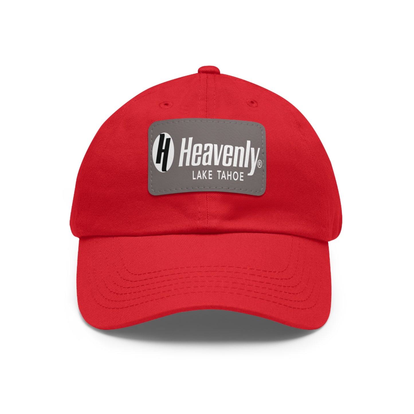 Heavenly Lake Tahoe Dad Hat with Leather Patch - Stylish Casual Cap for Outdoor Adventures