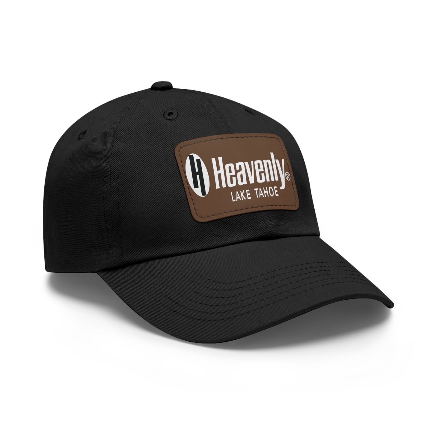 Heavenly Lake Tahoe Dad Hat with Leather Patch - Stylish Casual Cap for Outdoor Adventures