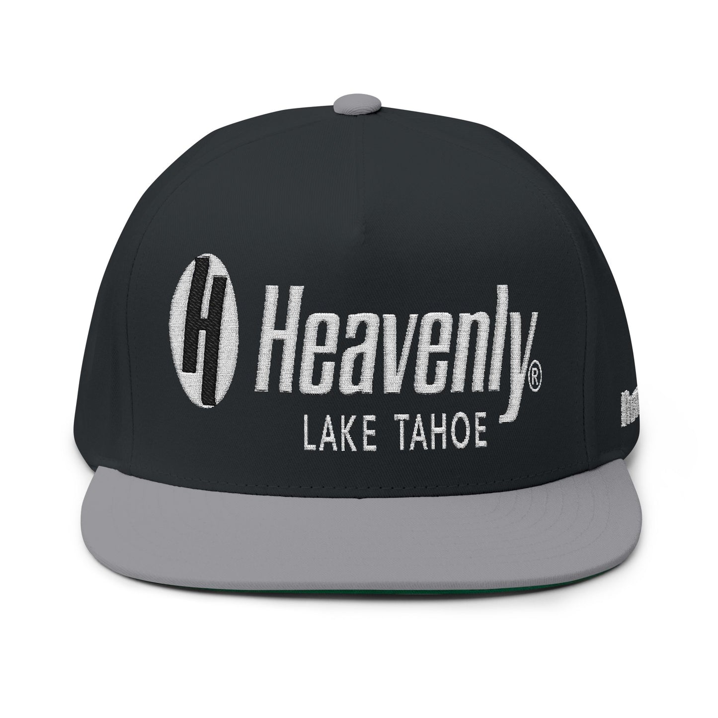 Heavenly Lake Tahoe Embroidered Flat Bill Cap - Stylish Outdoor Hat