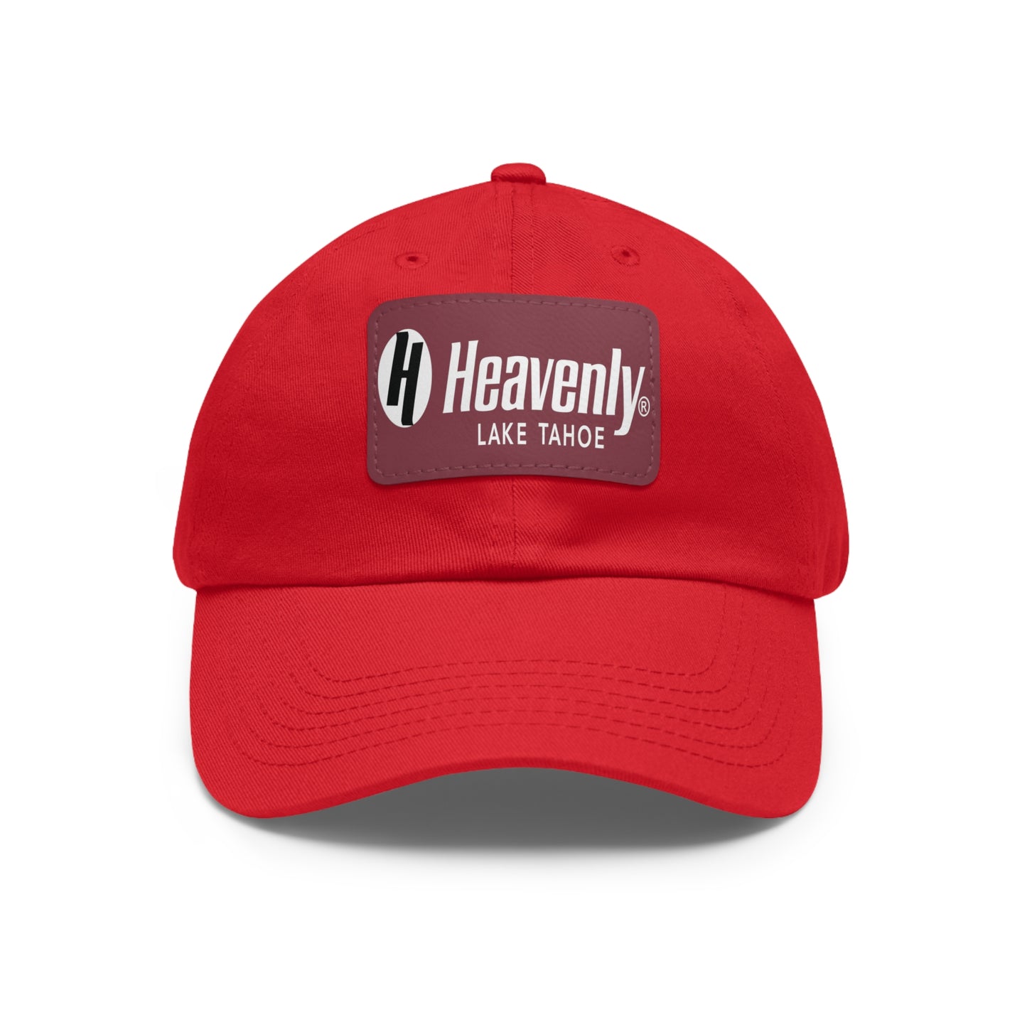 Heavenly Lake Tahoe Dad Hat with Leather Patch - Stylish Casual Cap for Outdoor Adventures