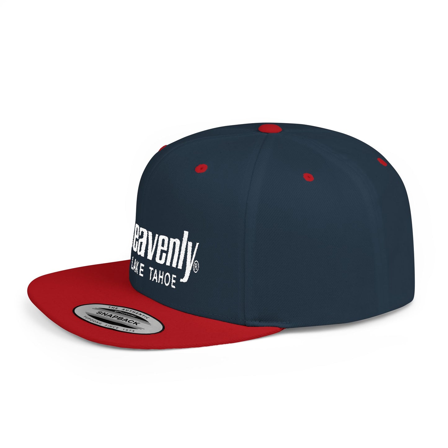 Heavenly Lake Tahoe Flat Bill Snapback - Stylish Cap for Outdoor Adventures