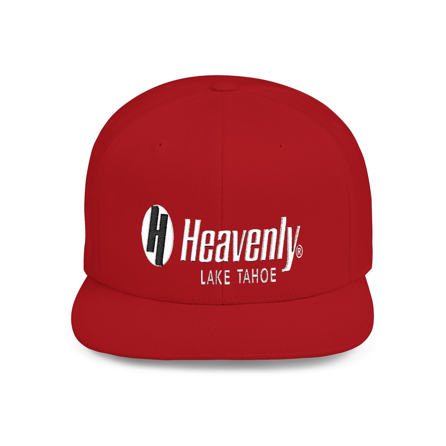 Heavenly Lake Tahoe Flat Bill Snapback - Stylish Cap for Outdoor Adventures