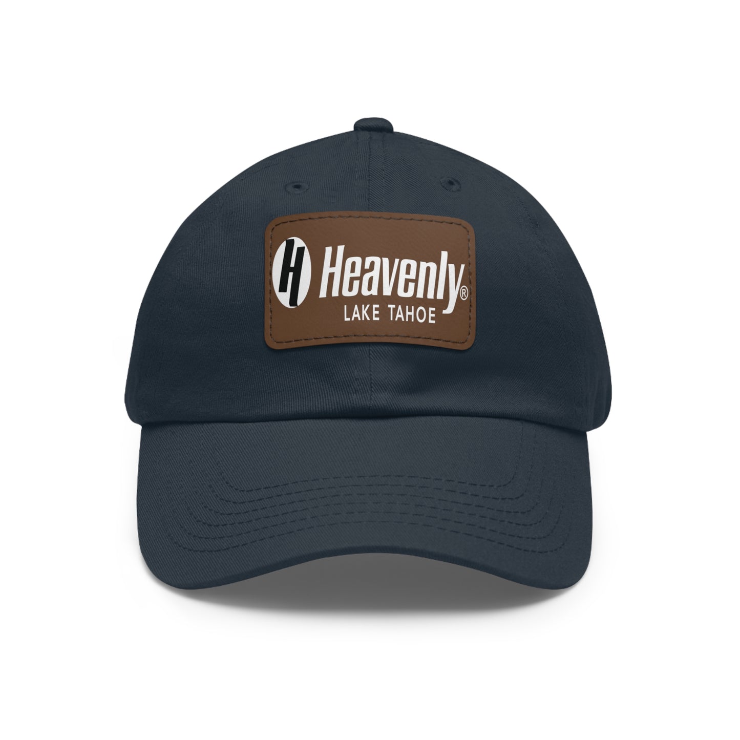 Heavenly Lake Tahoe Dad Hat with Leather Patch - Stylish Casual Cap for Outdoor Adventures