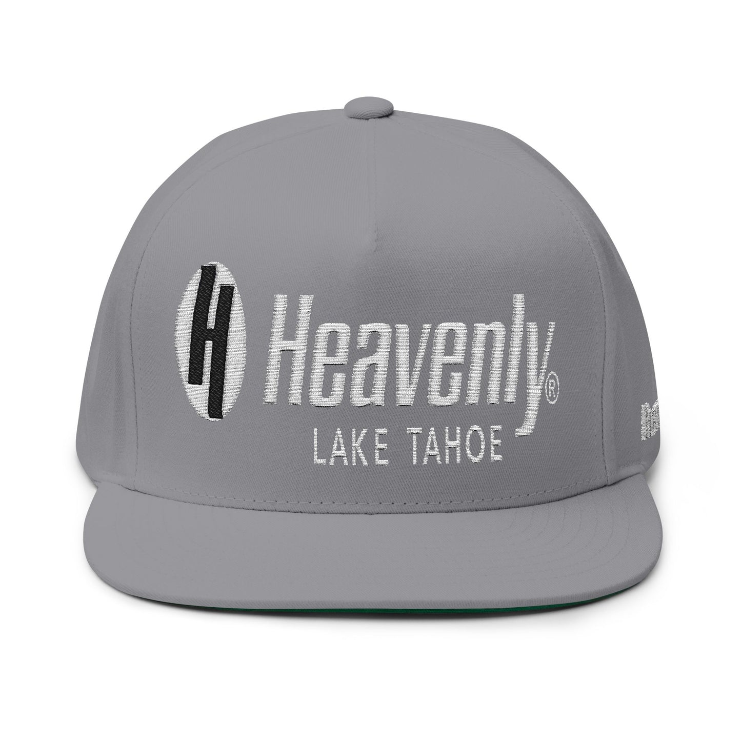 Heavenly Lake Tahoe Embroidered Flat Bill Cap - Stylish Outdoor Hat