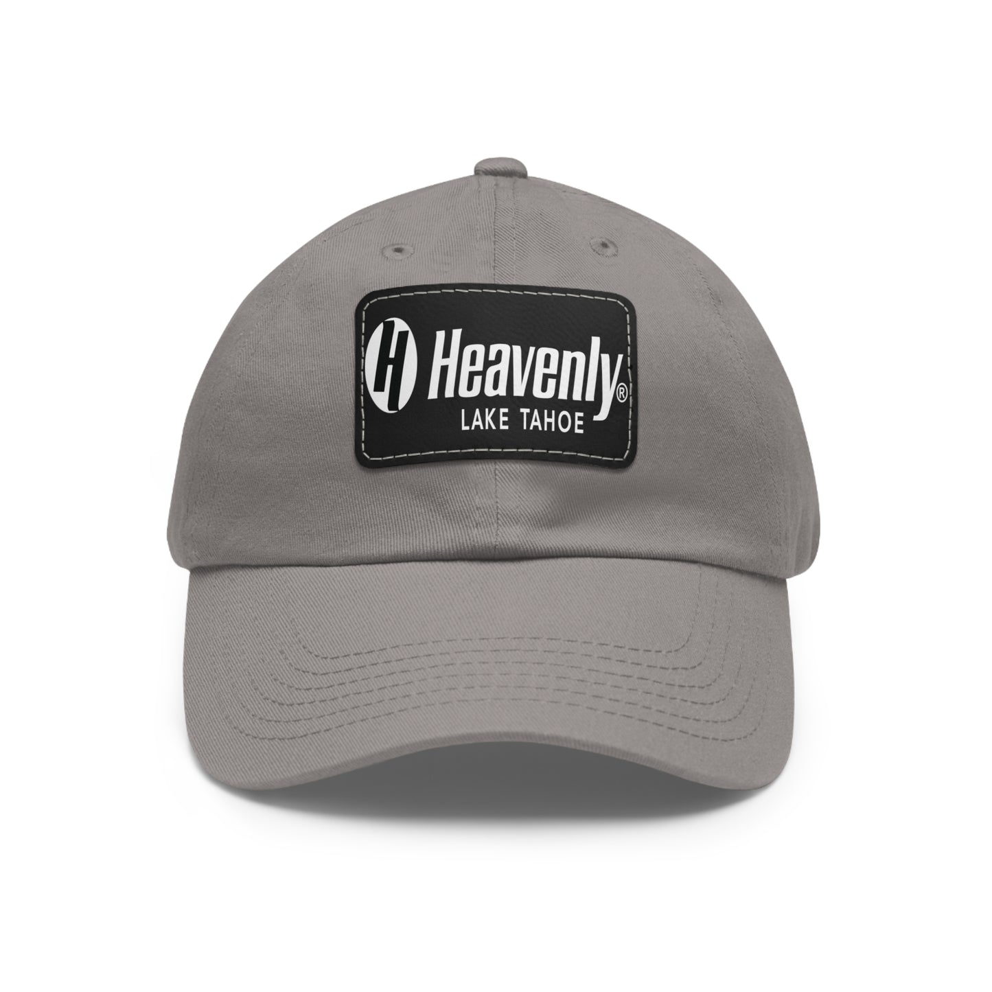 Heavenly Lake Tahoe Dad Hat with Leather Patch - Stylish Casual Cap for Outdoor Adventures