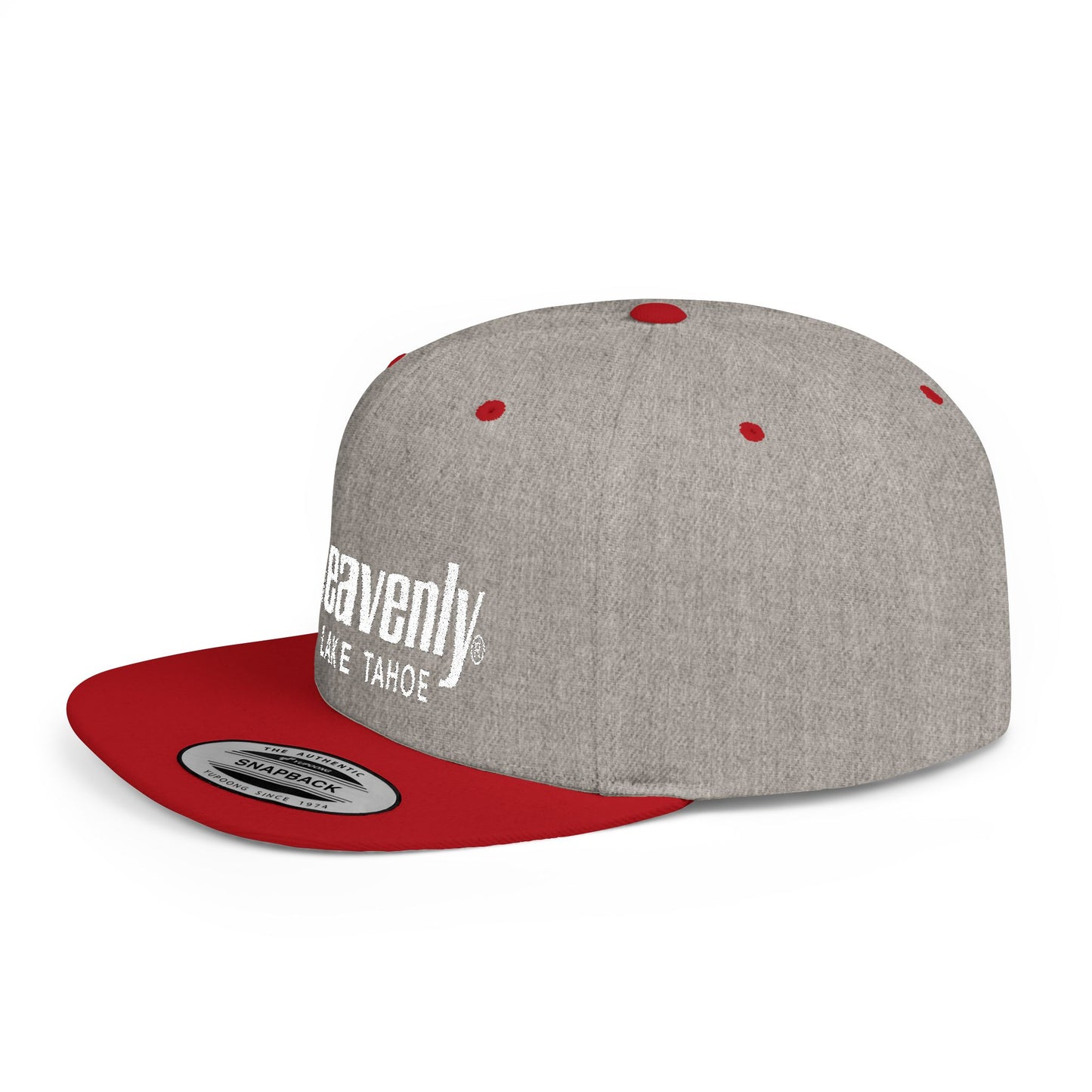 Heavenly Lake Tahoe Flat Bill Snapback - Stylish Cap for Outdoor Adventures