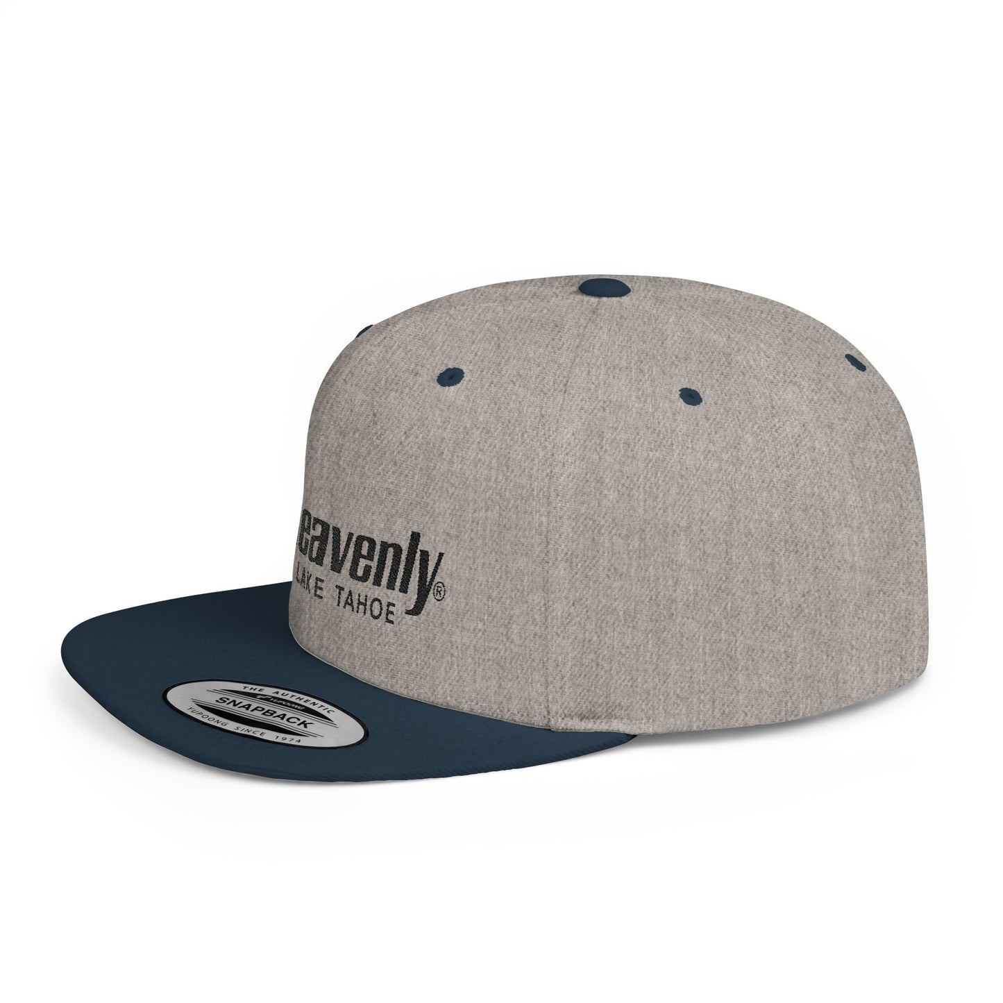 Heavenly Lake Tahoe Flat Bill Snapback Cap - Stylish Outdoor Headwear