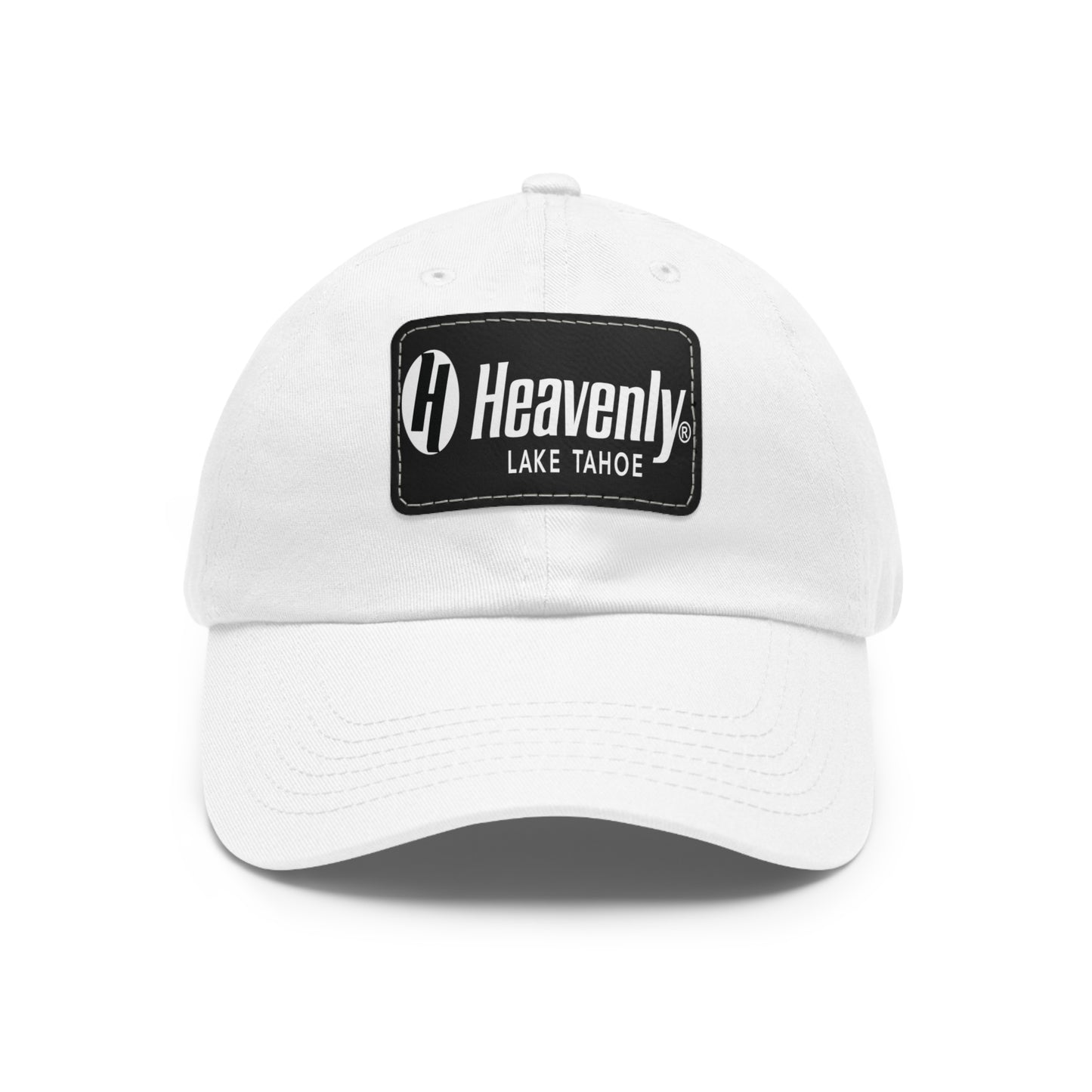 Heavenly Lake Tahoe Dad Hat with Leather Patch - Stylish Casual Cap for Outdoor Adventures