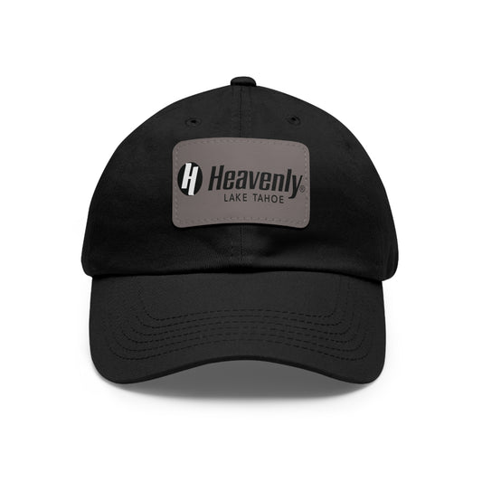 Heavenly Lake Tahoe Dad Hat with Leather Patch - Casual Style for Outdoor Lovers