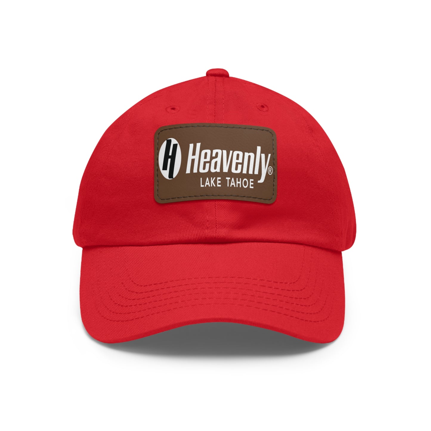 Heavenly Lake Tahoe Dad Hat with Leather Patch - Stylish Casual Cap for Outdoor Adventures