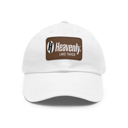 Heavenly Lake Tahoe Dad Hat with Leather Patch - Stylish Casual Cap for Outdoor Adventures