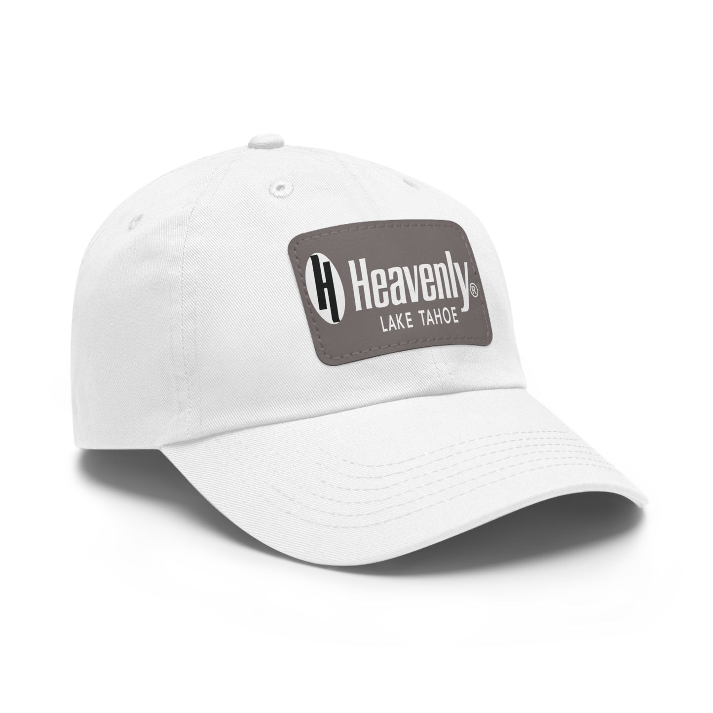 Heavenly Lake Tahoe Dad Hat with Leather Patch - Stylish Casual Cap for Outdoor Adventures