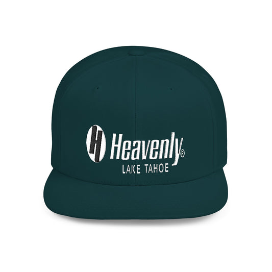 Heavenly Lake Tahoe Flat Bill Snapback - Stylish Cap for Outdoor Adventures